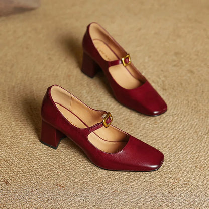 Luisa Genuine Leather Heels