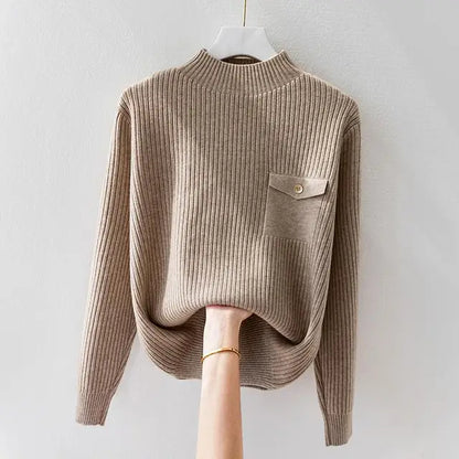 Women's Relaxed Fit Mock Neck Sweater