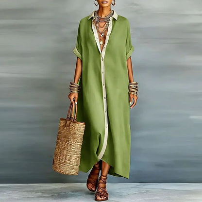 Women's Linen Long Sundress Shirt
