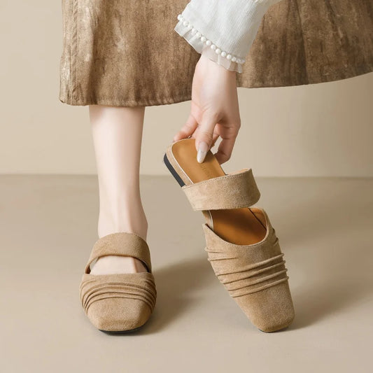 Women's Square Toe Mule Sandals - 
Fashinoza