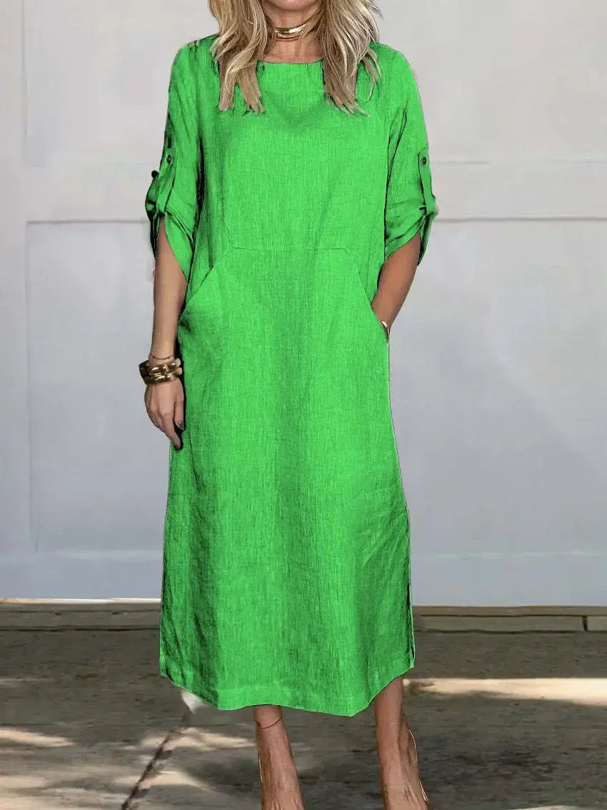 Women's A-Line Draped Evening Dress