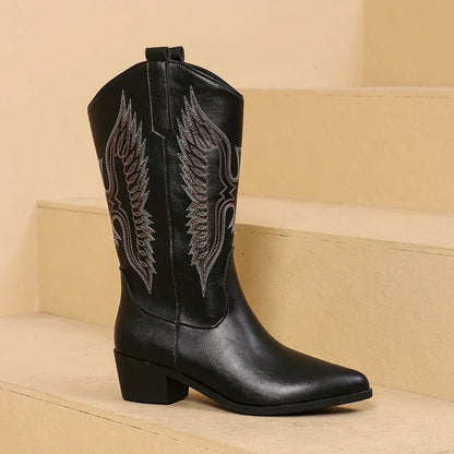 Women's Embroidered Western Cowboy Boots