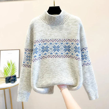 Women's Snowflake Knit Sweater