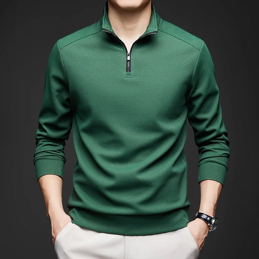 Men's Zip Polo Shirt - 
Fashinoza