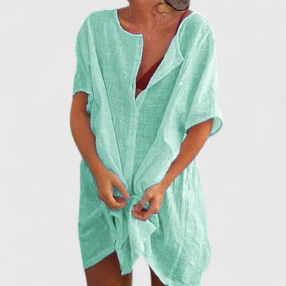 Dana | Womens Loose Button Beach Cover Up Shorts