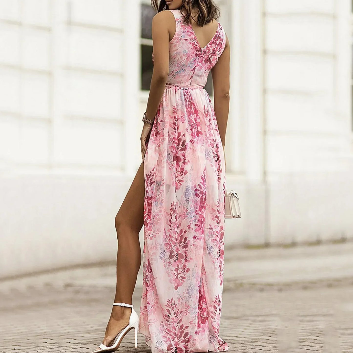 Women's Elegant Maxi Dress Slit Detail