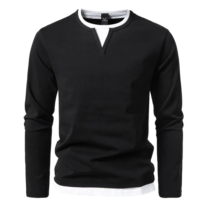 Men's Long Sleeve Henley Shirt