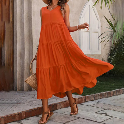 Women's Maxi Dress Layered Skirt