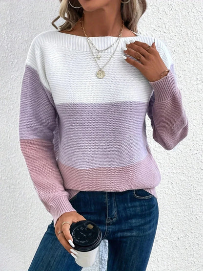 Brianna | Women Spring Colorblock Casual Sweater