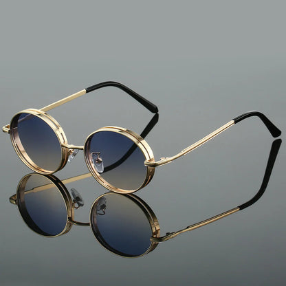 Solis Round Metal Sunglasses - 
Fashinoza