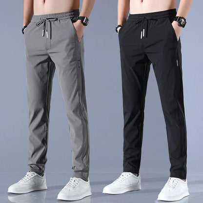 Men's Chino Pants Soft Cotton Beige - Fashinoza