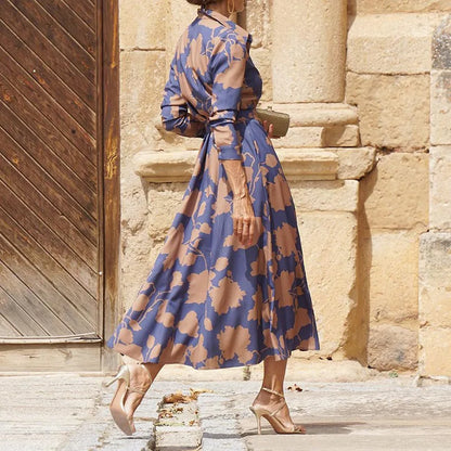 Women's Lace Long Sleeve Midi Dress Evening
