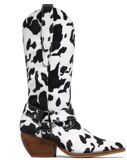 Women's Pointed Toe Mid-Calf Cowboy Boots