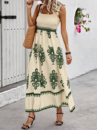 Lauren Women's Bohemian Long Dress High-Quality Fabric - 
Fashinoza