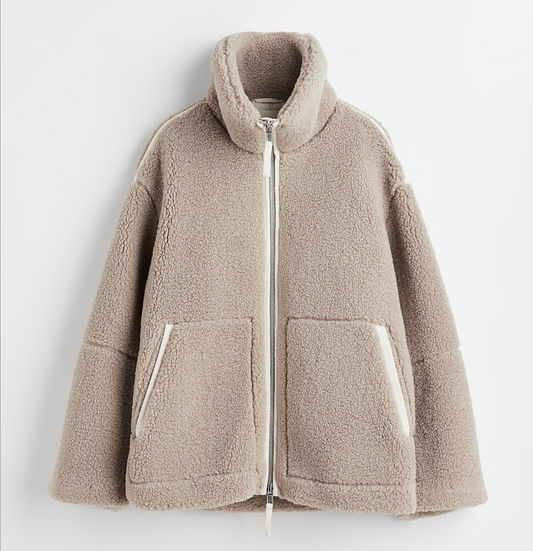 Women's Fleece Teddy Jacket Cozy Outerwear - Fashinoza