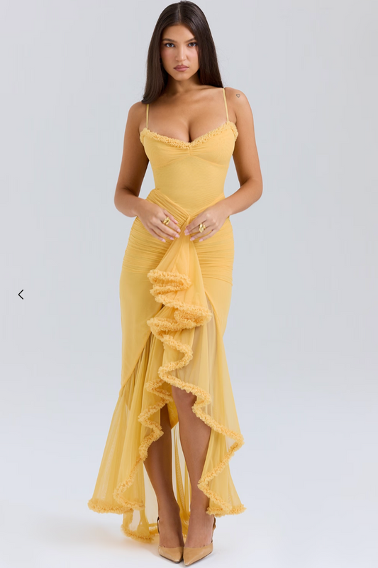 Women's Lace Ruched Wedding Guest Dress - Fashinoza