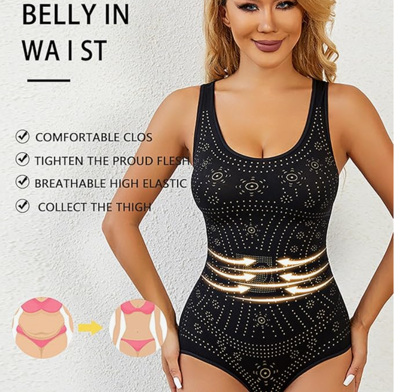 Women's Sleeveless Shapewear Bodysuit Scoop Neck