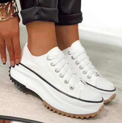 Caroline | Women Lace Up Thick Sole Sneakers