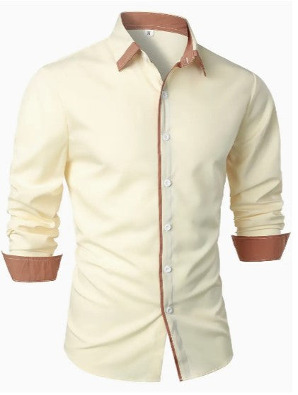 Men's Long Sleeve Casual Shirt Lightweight Breathable - Fashinoza