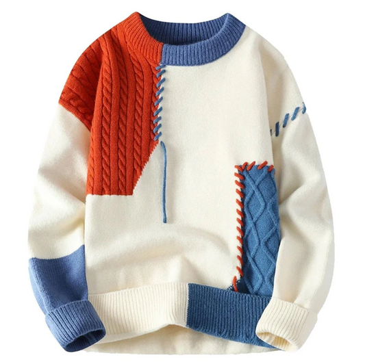 Zylo Women's Patchwork Sweater - Fashinoza