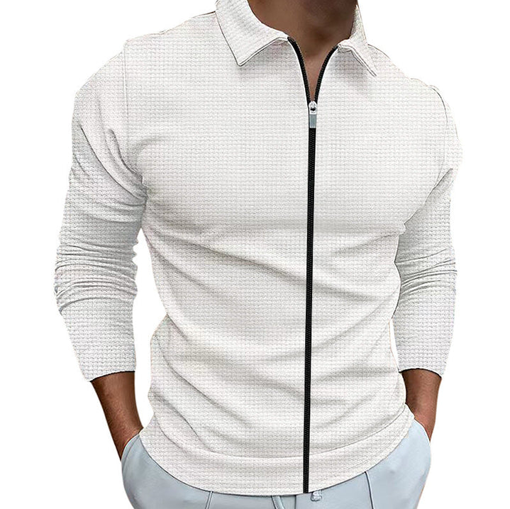 Men's Zip-Up Shirt Cotton Comfortable