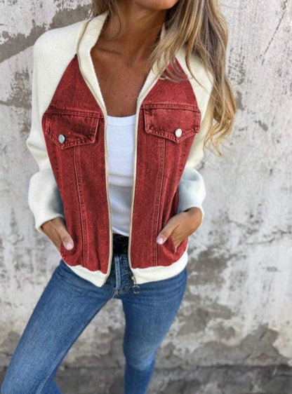 Women's Modern Denim Jacket - 
Fashinoza