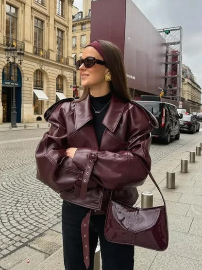 Women's Leather Jacket Short Length