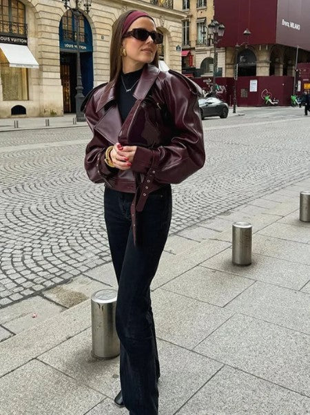 Women's Leather Jacket Short Length