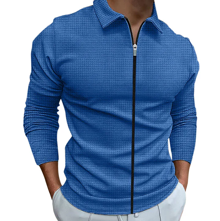 Men's Zip-Up Shirt Cotton Comfortable - 
Fashinoza