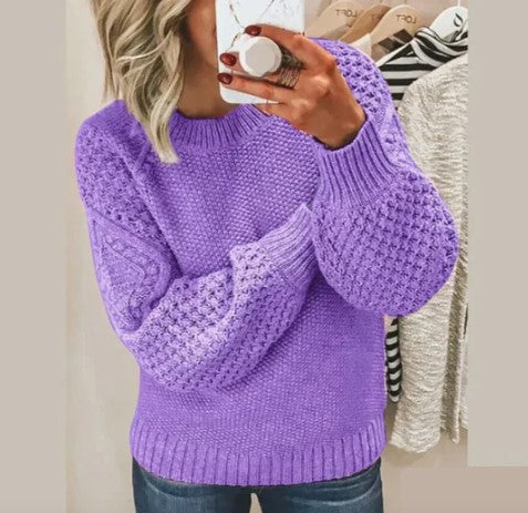 Women's Stretched Knitted Sweater - 
Fashinoza