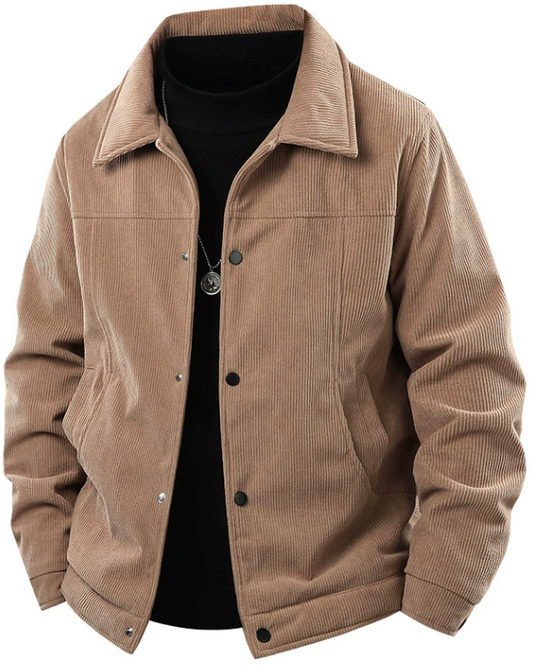 Beige Suede Trucker Jacket - Fashinoza