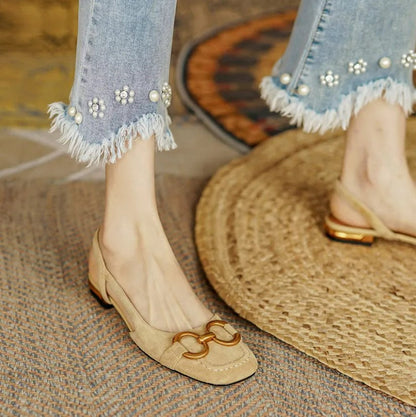 Riley | Elegant Orthopedic  Square Heel Sandals