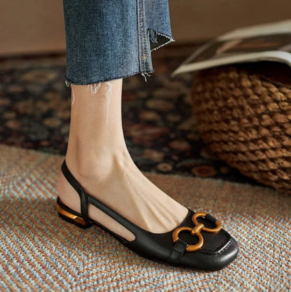 Women's Square Toe Slingback Flats