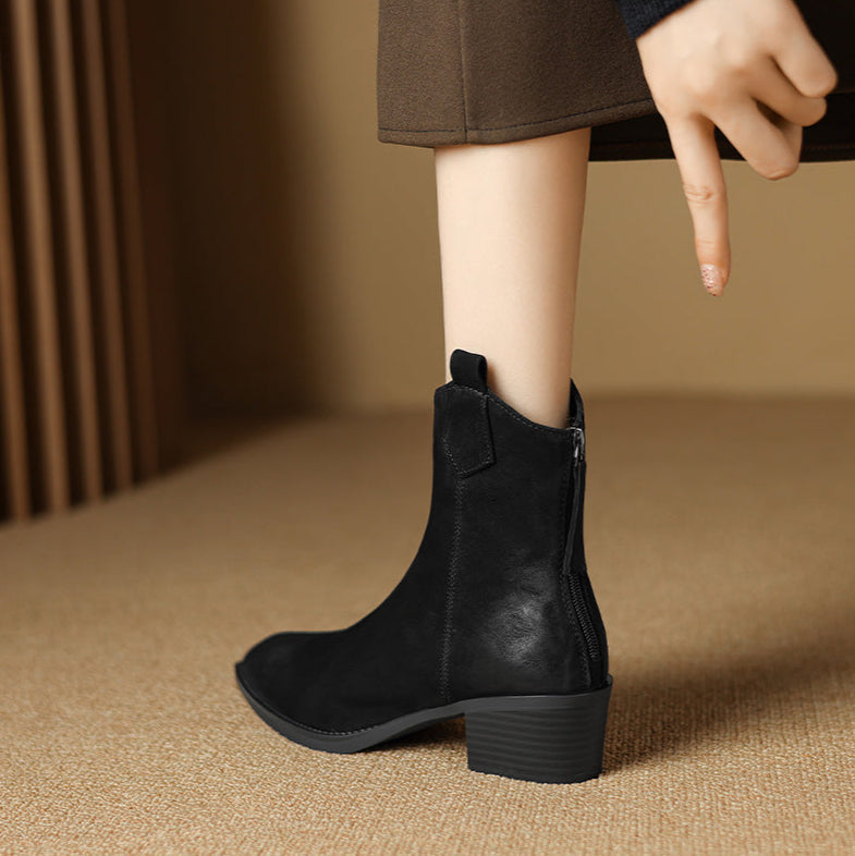 Women's Ankle Boots Block Heel Design