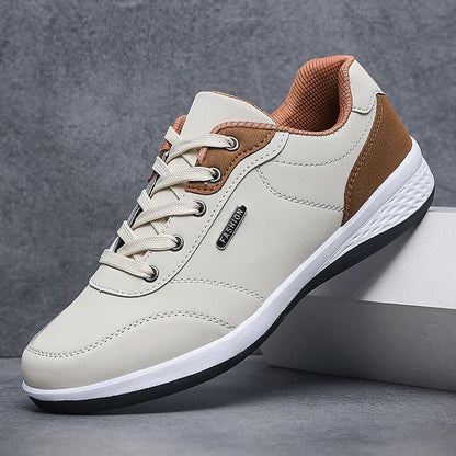 Men's Lace-Up Shoes Leather Comfortable Black