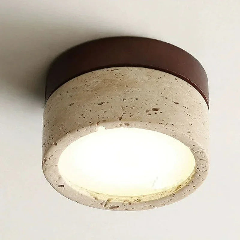 Natural Stone Flush Mount Light Modern Interior - 
Fashinoza