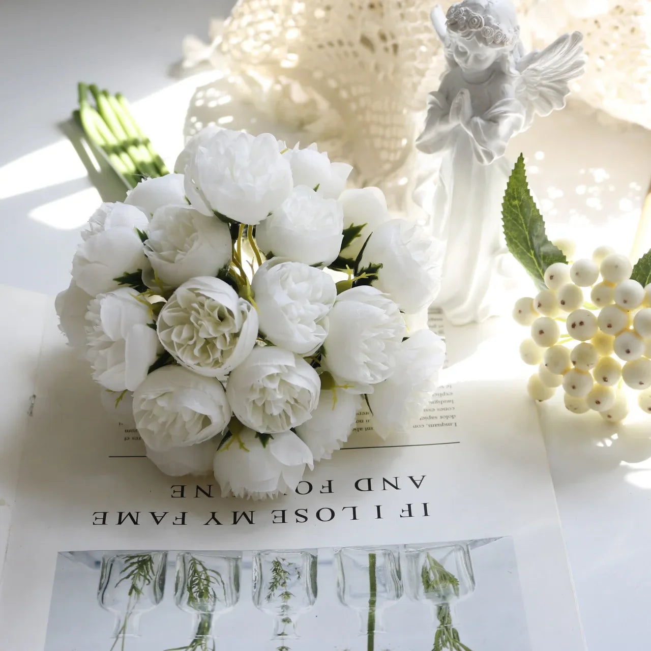 Silk Peony Bouquet
