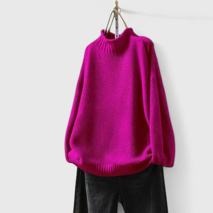 Women's High Neck Ribbed Turtleneck Sweater