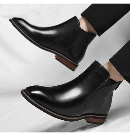 Lucciano Men's Leather Chelsea Boots