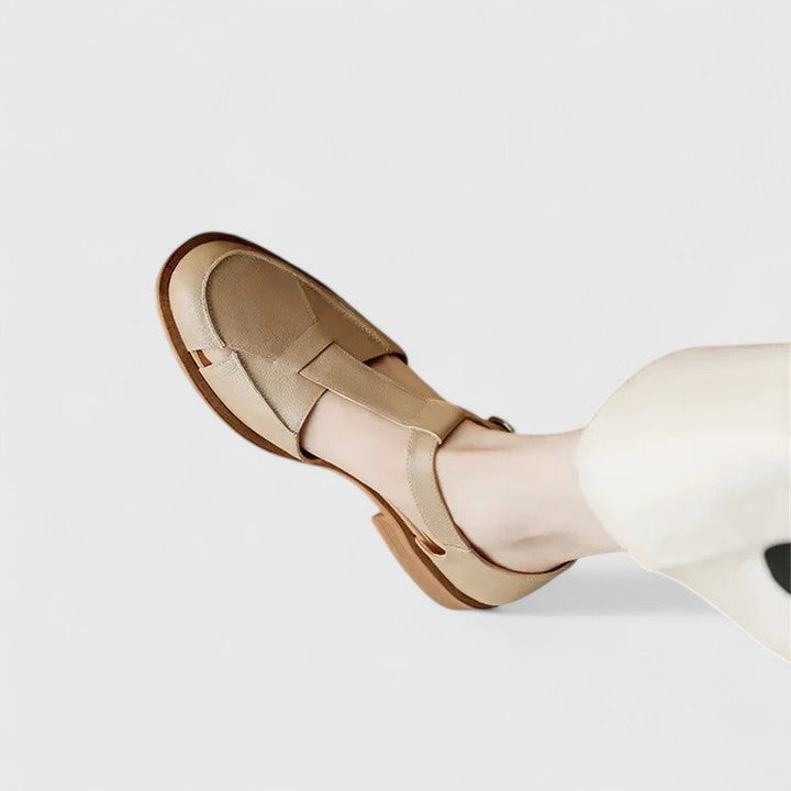 Women's Closed-Toe T-Strap Sandals