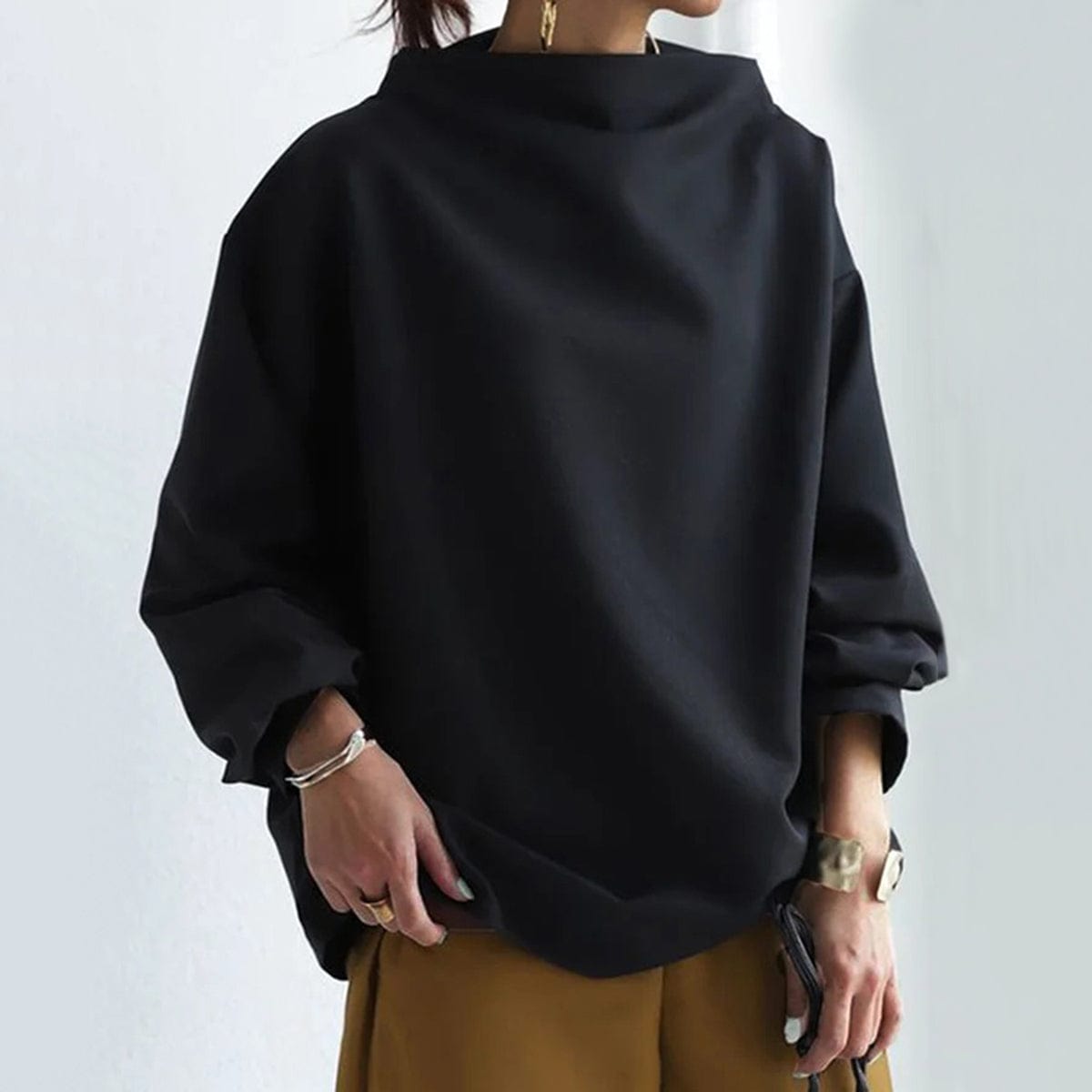 Women's High Neck Soft Knit