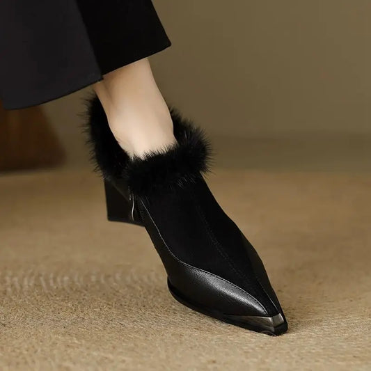 Women's Furry Boot - 
Fashinoza