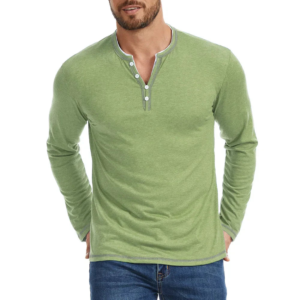 Men's Marcello Long Sleeve Henley Shirt