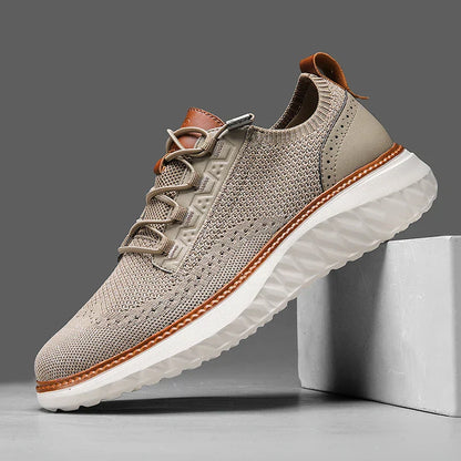 Men's Lace-Up Sneakers Panel Detail - Fashinoza