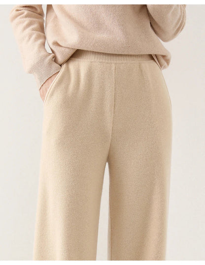 Relaxed Wide-Leg Pull-On Pants
