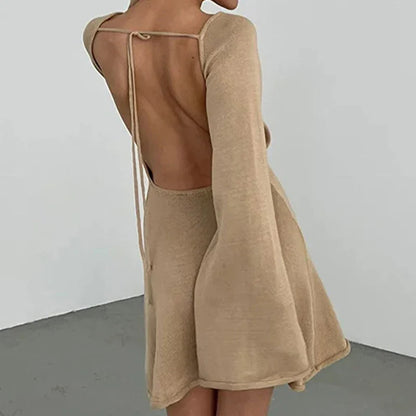 Audrey | Women Summer Long Sleeve Mini Dress