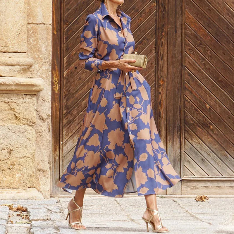 Women's Lace Long Sleeve Midi Dress Evening - Fashinoza