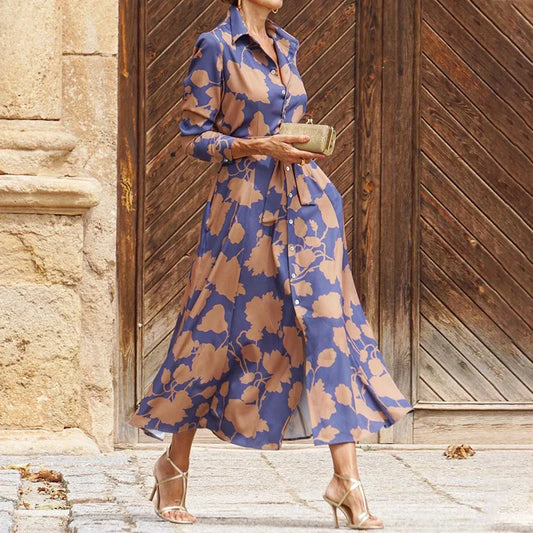 Women's Lace Long Sleeve Midi Dress Evening - Fashinoza