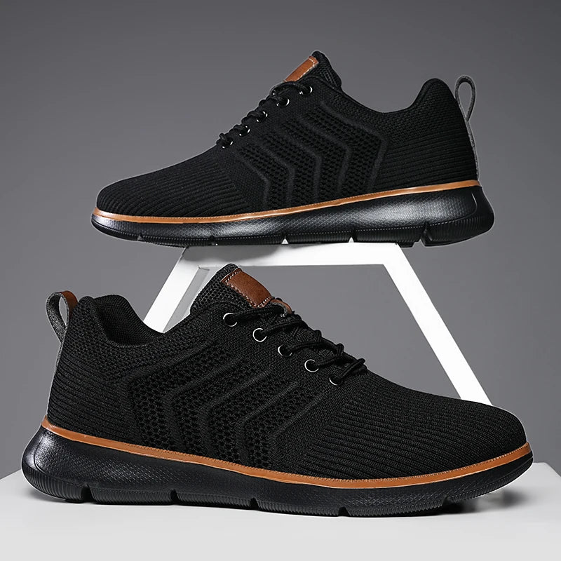 Men's Lace-Up Knit Sneakers