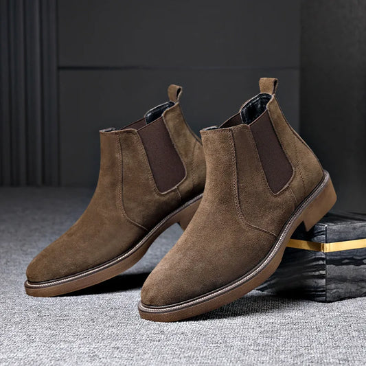 Bennett Men's Suede Chelsea Boots Brown - 
Fashinoza